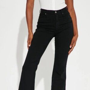 Stretch Flare Jeans Black - Size 15
